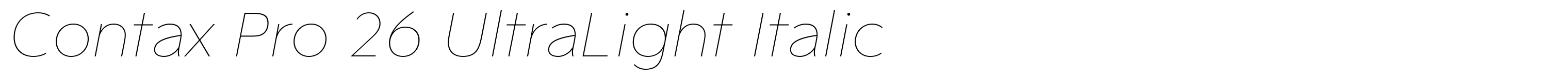 Contax Pro 26 UltraLight Italic
